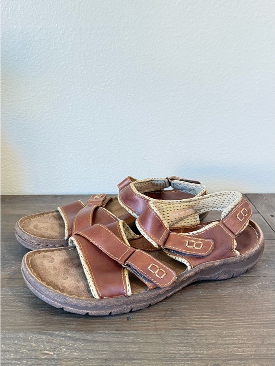 Born Custer Leather Sandals Brown Comfort Walking Adjustable Straps Size13/46 main image 5